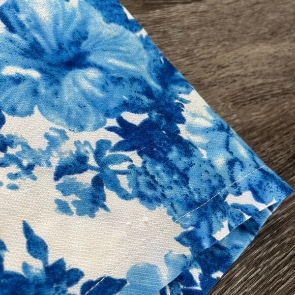 Pure Sugar Blue Floral Fit & Flare Dress Sz Medium Short Sleeve Lined A-Line GUC - Picture 13 of 14